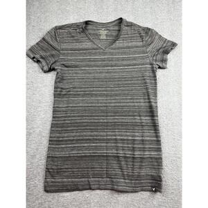 American Eagle Women's Seriously Soft Striped V-Neck T-Shirt Size XS